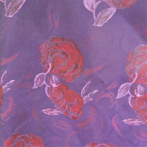 CYNTHIA HOWIE Maggy Boutique Purple Brocade Floral Skirt Suit 14 - Picture 4 of 6